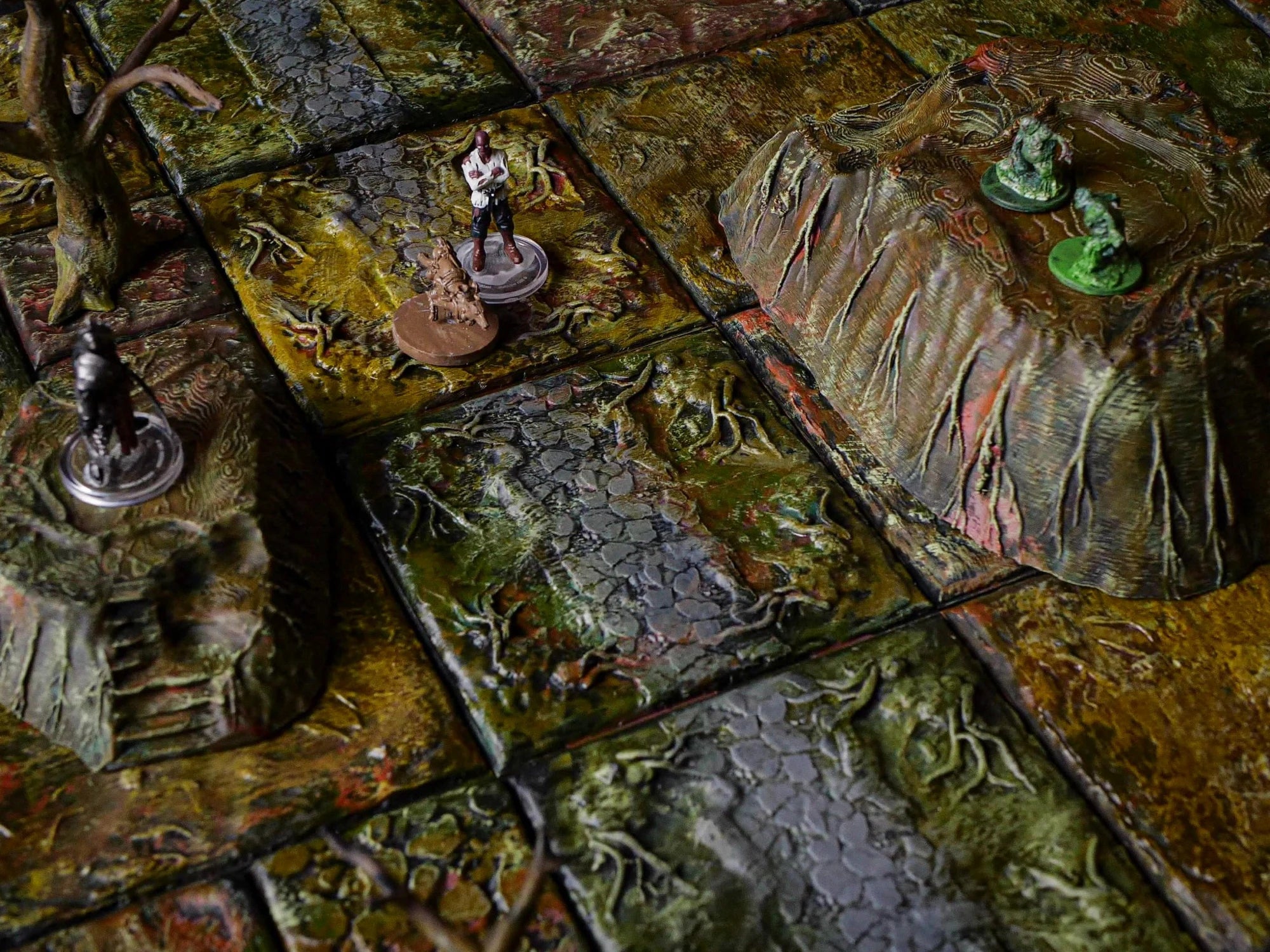 Explore mossy swamp terrain and elevation